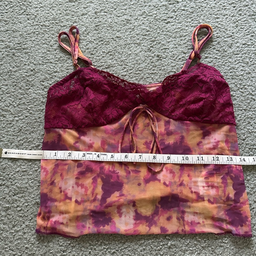 Urban Outfitters Pink and Purple Lace Cami
